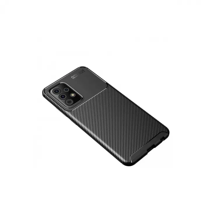 Samsung Galaxy A72 Kılıf Auto Focus Karbon Kapak - Siyah