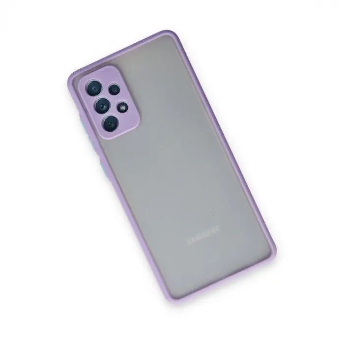 Samsung Galaxy A72 Kılıf Montreal Silikon Kapak - Mor