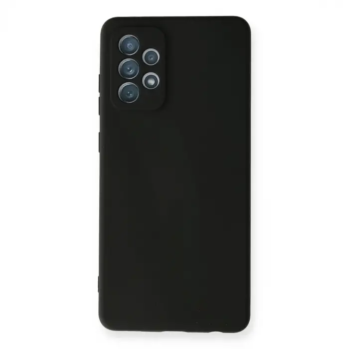 Samsung Galaxy A72 Kılıf Nano İçi Kadife Silikon - Siyah
