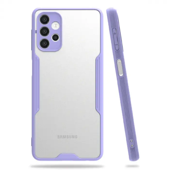 Samsung Galaxy A72 Kılıf Platin Silikon - Lila