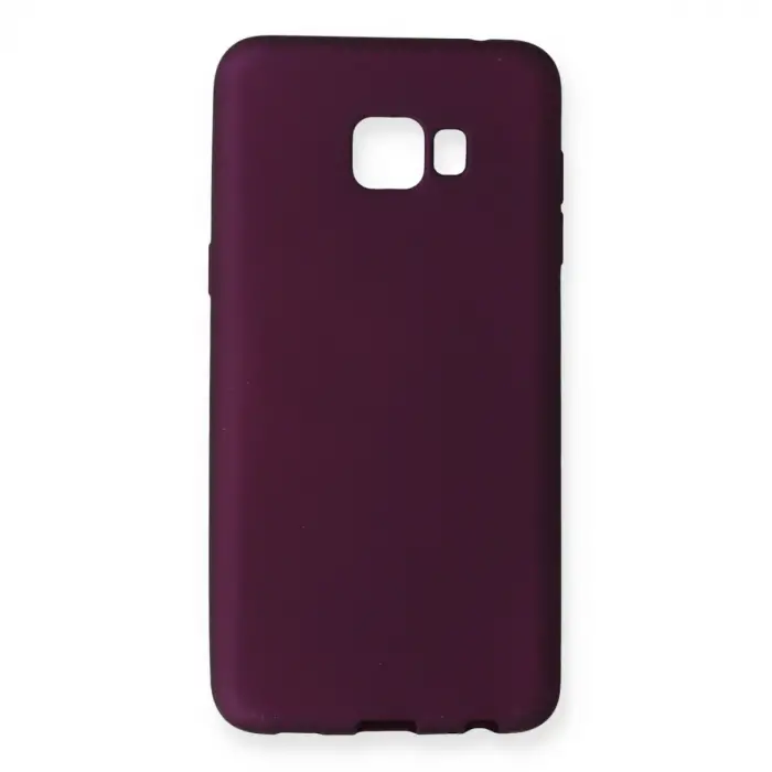 Samsung Galaxy C7 Pro Kılıf First Silikon - Mürdüm