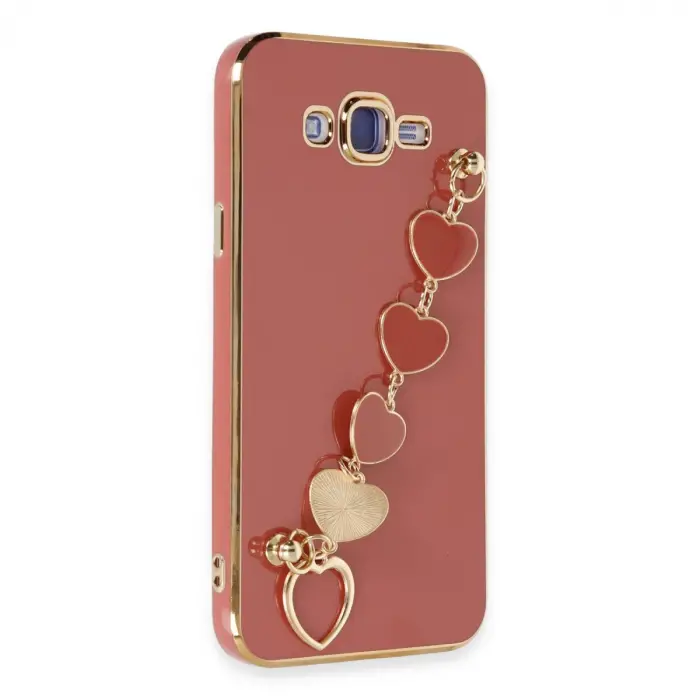 Samsung Galaxy J7 Kılıf Esila Silikon - Kırmızı