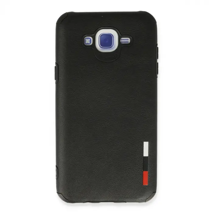 Samsung Galaxy J7 Kılıf Loop Deri Silikon - Siyah