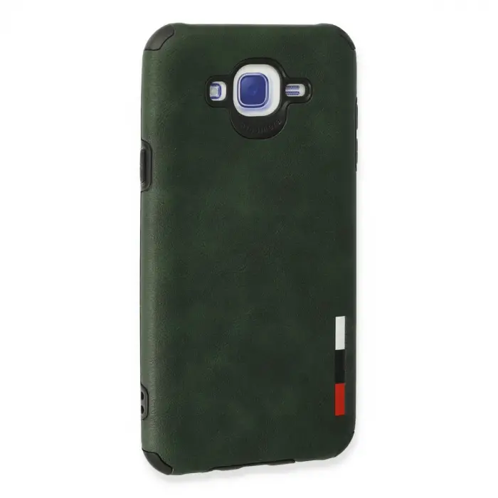 Samsung Galaxy J7 Kılıf Loop Deri Silikon - Yeşil