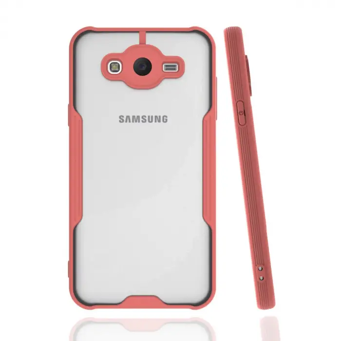 Samsung Galaxy J7 Kılıf Platin Silikon - Pembe