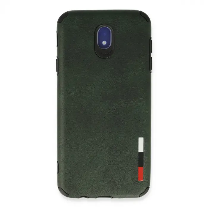 Samsung Galaxy J7 Pro / J730 Kılıf Loop Deri Silikon - Yeşil