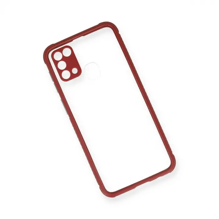 Samsung Galaxy M31 Kılıf Miami Şeffaf Silikon - Fuşya