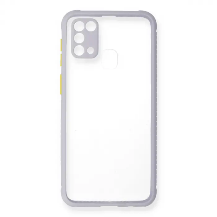 Samsung Galaxy M31 Kılıf Miami Şeffaf Silikon - Lila