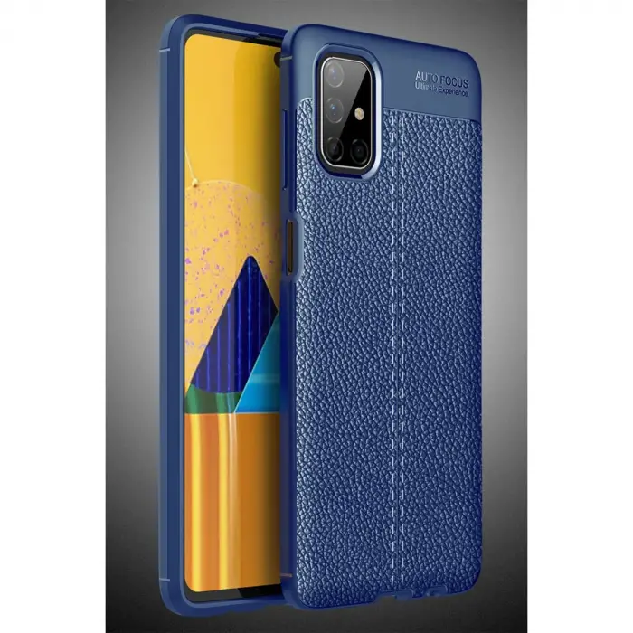 Samsung Galaxy M51 Kılıf Auto Focus Kapak - Lacivert