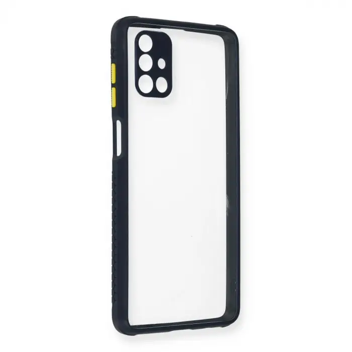 Samsung Galaxy M51 Kılıf Miami Şeffaf Silikon - Lacivert