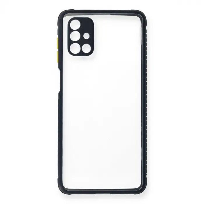 Samsung Galaxy M51 Kılıf Miami Şeffaf Silikon - Lacivert