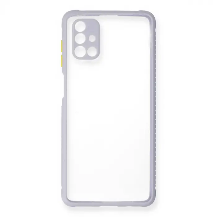 Samsung Galaxy M51 Kılıf Miami Şeffaf Silikon - Lila