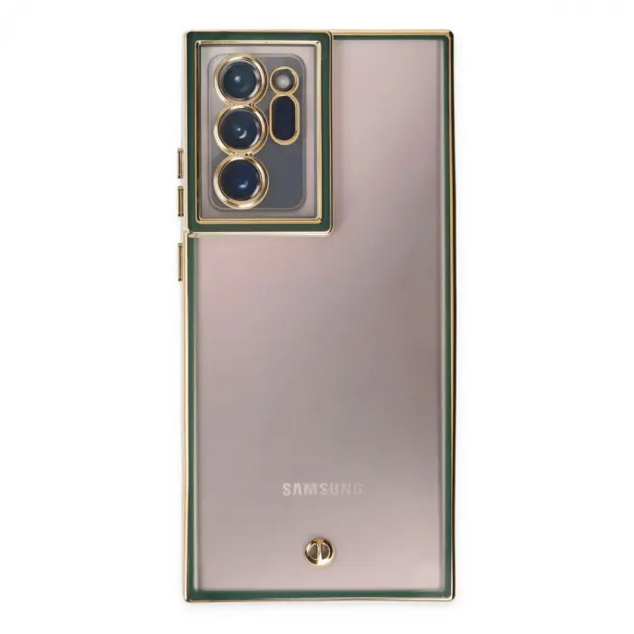 Samsung Galaxy Note 20 Ultra Kılıf Liva Lens Silikon - Yeşil