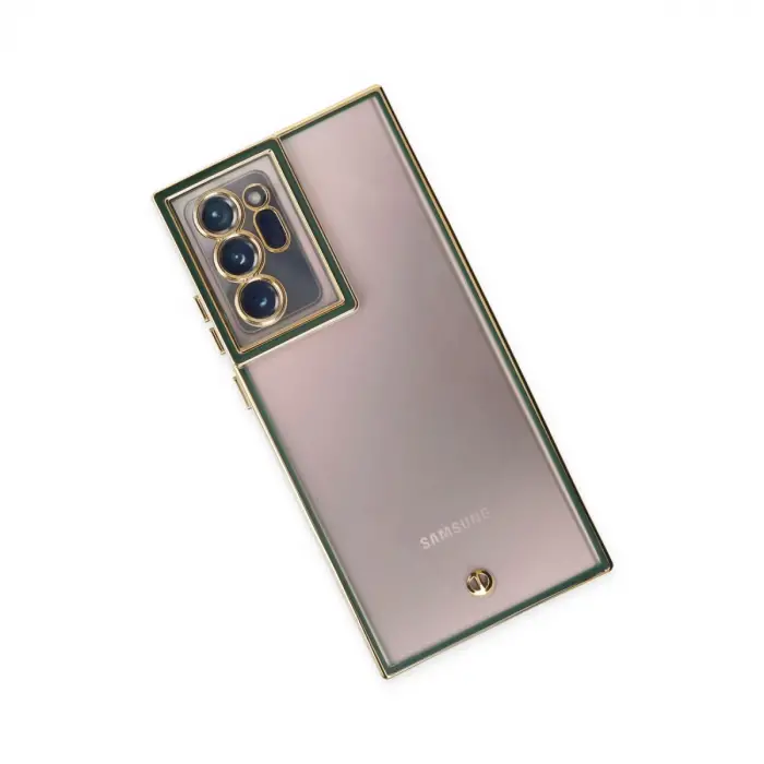 Samsung Galaxy Note 20 Ultra Kılıf Liva Lens Silikon - Yeşil
