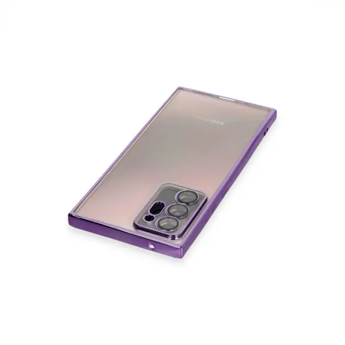 Samsung Galaxy Note 20 Ultra Kılıf Razer Lensli Silikon - Mor