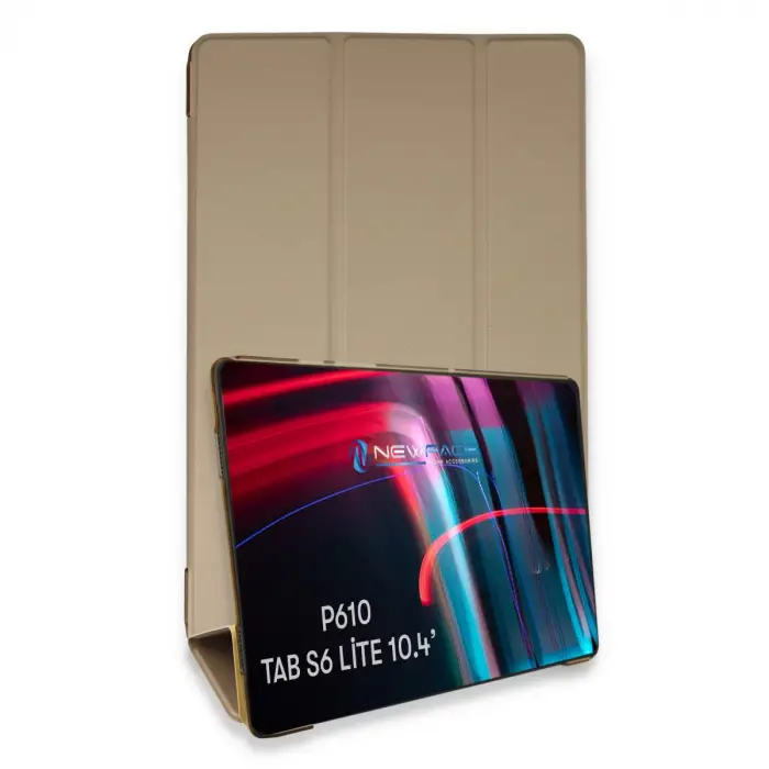 Samsung Galaxy P610 Tab S6 Lite 10.4 Kılıf Tablet Smart Kılıf - Gold