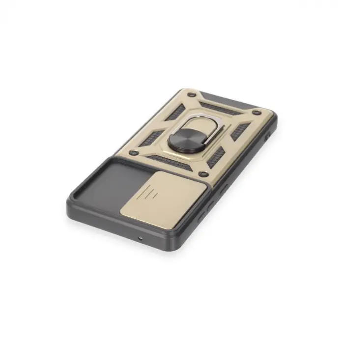 Samsung Galaxy S20 Fe Kılıf Pars Lens Yüzüklü Silikon - Gold