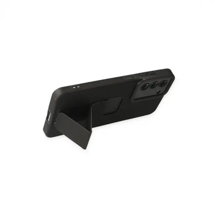 Samsung Galaxy S21 Fe Kılıf Mega Standlı Silikon - Siyah