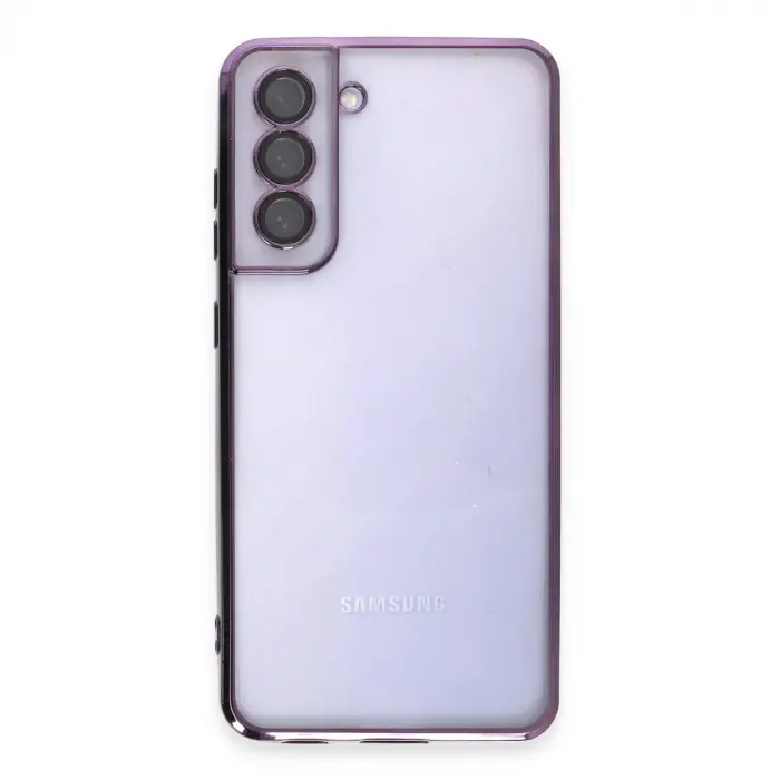 Samsung Galaxy S21 Fe Kılıf Razer Lensli Silikon - Mor