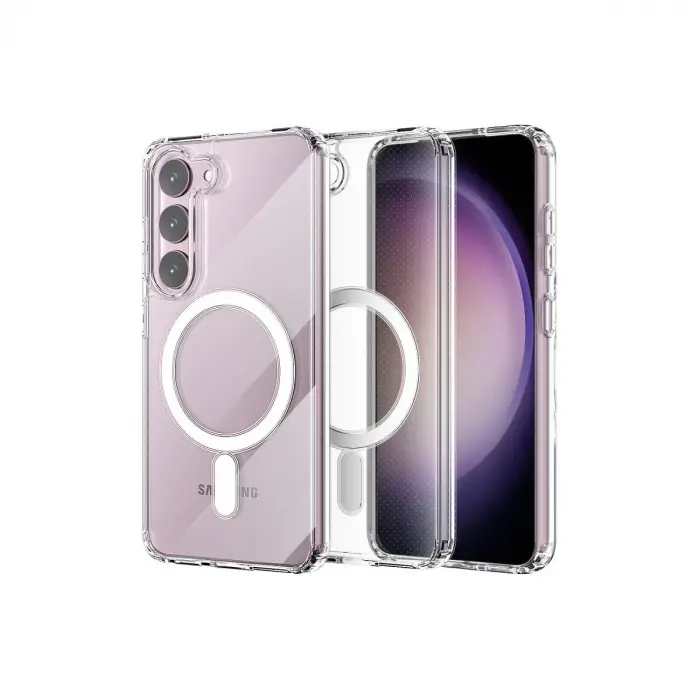 Samsung Galaxy S23 Plus Kılıf Magneticsafe Şeffaf Silikon - Şeffaf