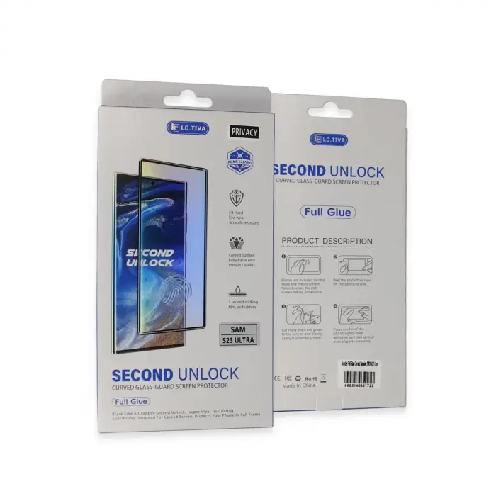 Samsung Galaxy S23 Ultra Durable Full Glue Curved Hayalet Cam