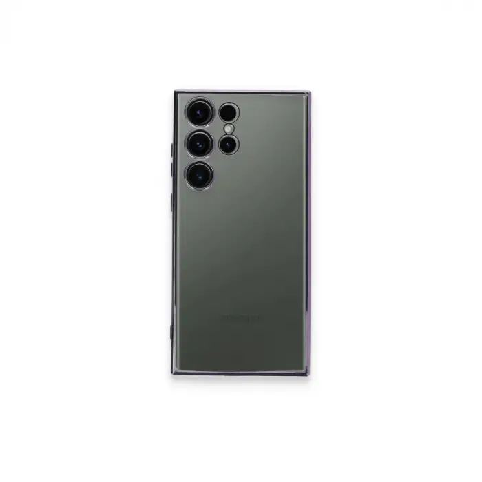 Samsung Galaxy S23 Ultra Kılıf Razer Lensli Silikon - Mor