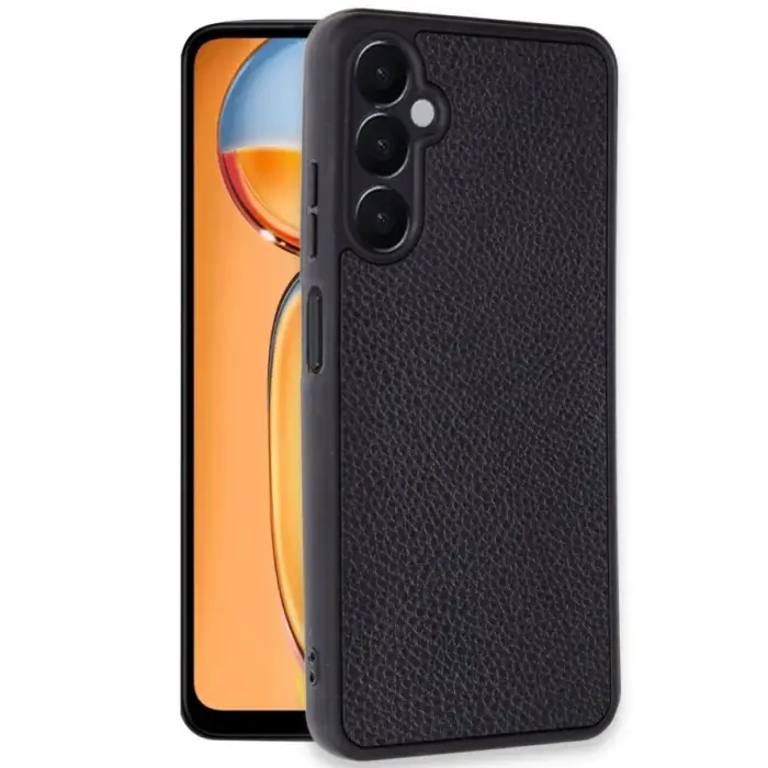 Samsung Galaxy S24 Fe Kılıf Aras Deri Kapak - Siyah