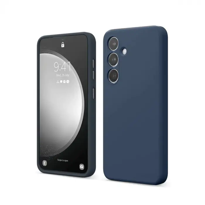 Samsung Galaxy S24 Fe Kılıf First Silikon - Lacivert