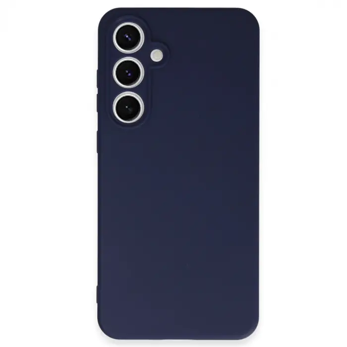 Samsung Galaxy S24 Fe Kılıf Nano İçi Kadife Silikon - Lacivert