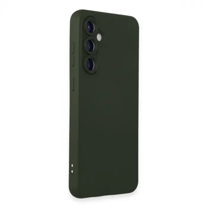 Samsung Galaxy S24 Kılıf Nano İçi Kadife Silikon - Koyu Yeşil