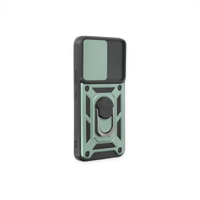 Samsung Galaxy S24 Kılıf Pars Lens Yüzüklü Silikon - Yeşil