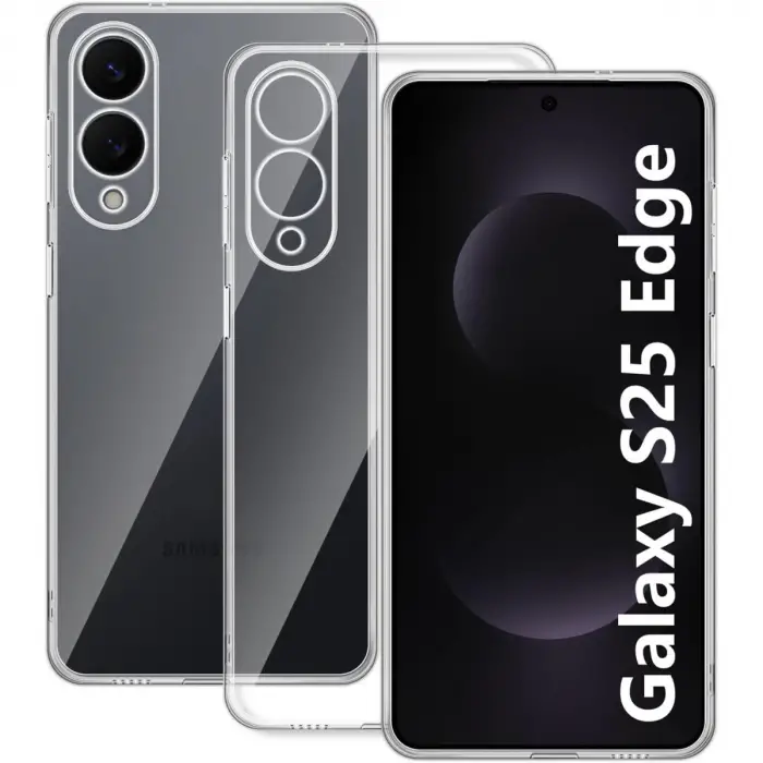 Samsung Galaxy S25 Edge Kılıf Lüx Şeffaf Silikon
