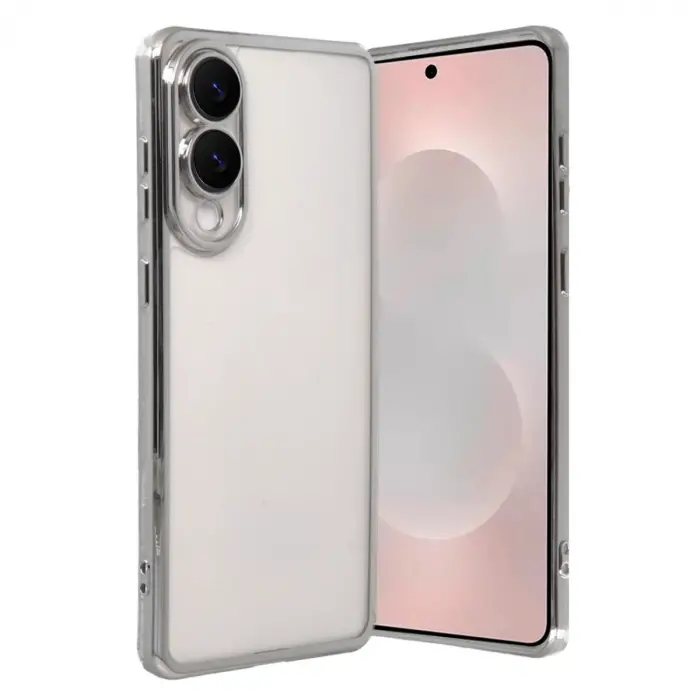 Samsung Galaxy S25 Edge Razer Lensli Silikon - Gümüş