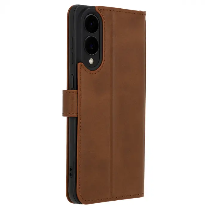 Samsung Galaxy S25 Edge Trend S Plus Kapaklı Kılıf - Taba