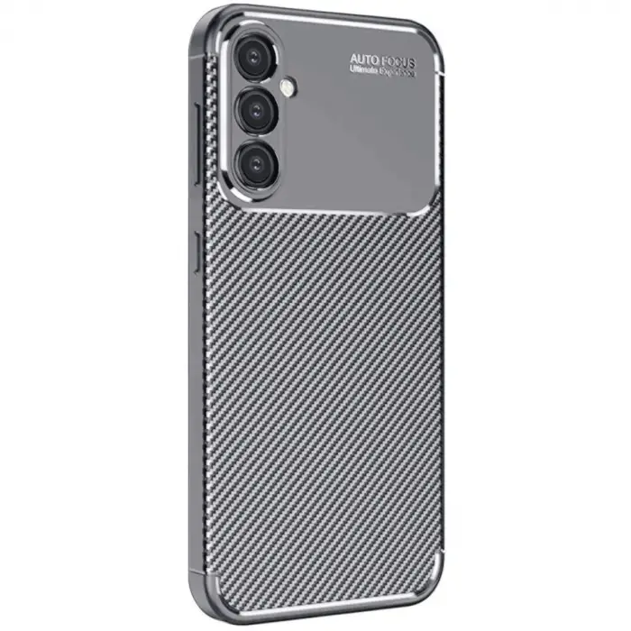 Samsung Galaxy S25 Plus Kılıf Auto Focus Karbon Kapak - Gri