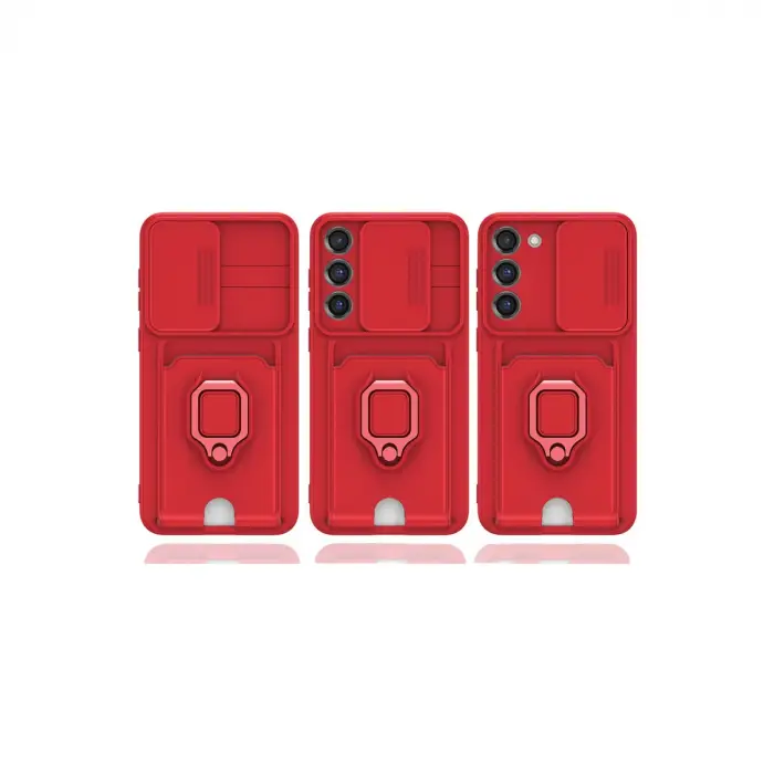 Samsung Galaxy S25 Plus Kılıf Zuma Kartvizitli Yüzüklü Silikon - Siyah