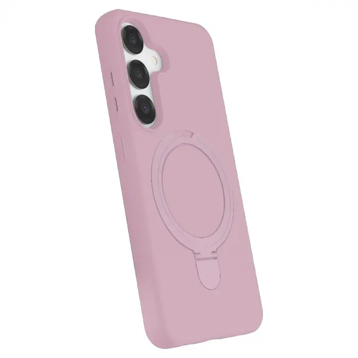 Samsung Galaxy S25 Regal Magsafe Standlı Kapak - Açık Pembe