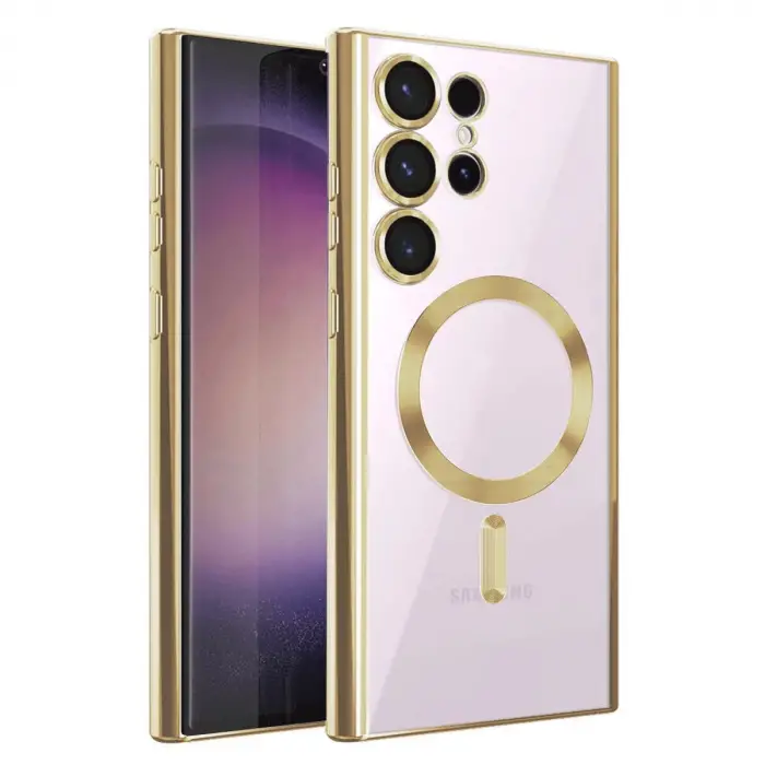 Samsung Galaxy S25 Ultra Kılıf Kross Magneticsafe Kapak - Gold