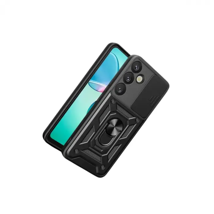 Samsung Galaxy S26 Plus Pars Lens Yüzüklü Silikon - Siyah