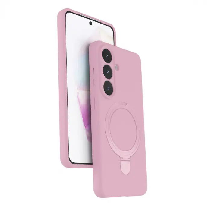 Samsung Galaxy S26 Regal Magsafe Standlı Kapak - Açık Pembe