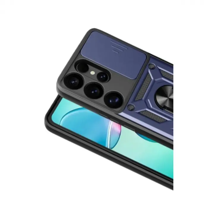 Samsung Galaxy S26 Ultra Pars Lens Yüzüklü Silikon - Lacivert