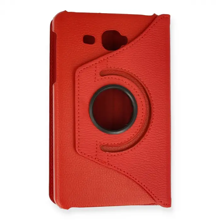 Samsung Galaxy T280 Tab A 7 Kılıf 360 Tablet Deri Kılıf - Kırmızı