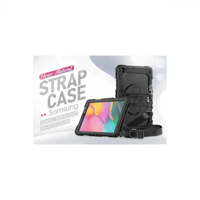 Samsung Galaxy T510 Tab A 10.1 Kılıf Pars Tablet Kapak - Siyah