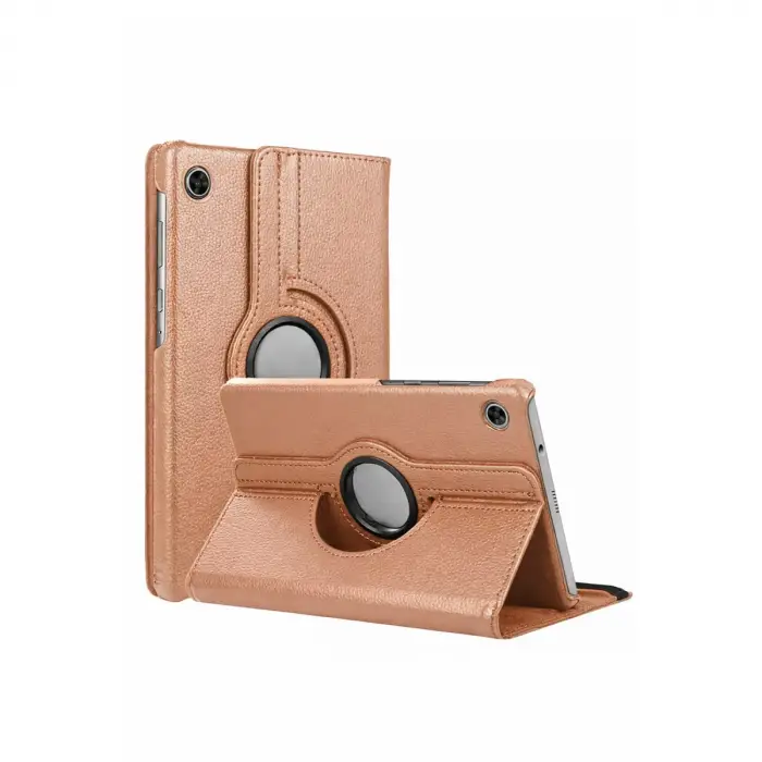 Samsung Galaxy Tab A11 360 Tablet Deri Kılıf - Rose Gold