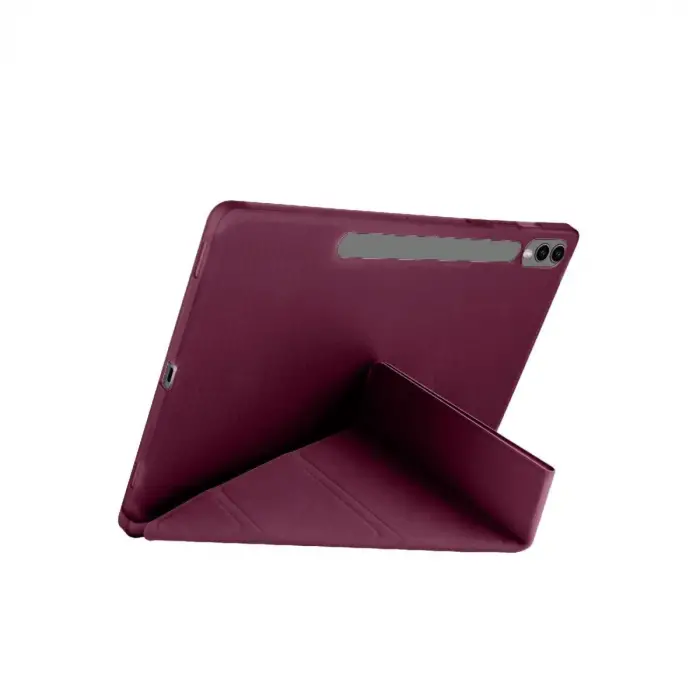 Samsung Galaxy X610 Tab S9 Fe Plus 12.4 Kılıf Kalemlikli Mars Tablet Kılıfı - Mürdüm