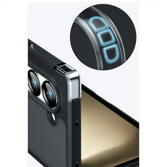 Samsung Galaxy Z Fold 5 Kılıf Blur Fold Kapak - Siyah