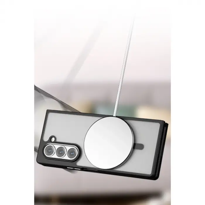 Samsung Galaxy Z Fold 5 Kılıf Blur Fold Magsafe Kapak - Siyah