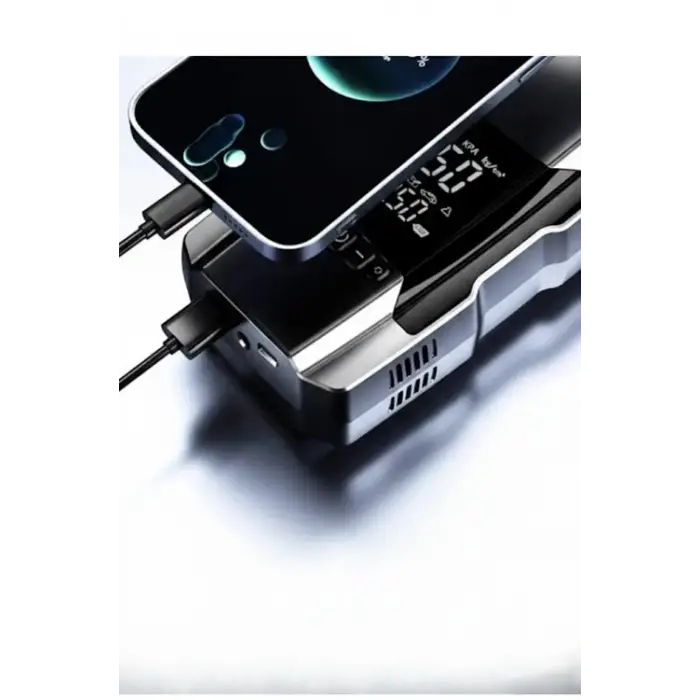 Şarjlı 10.000 Mah Akıllı Dijital Lastik Şişirme Pompası | 150 Psı | 12v Akü Şarj Takviyeli