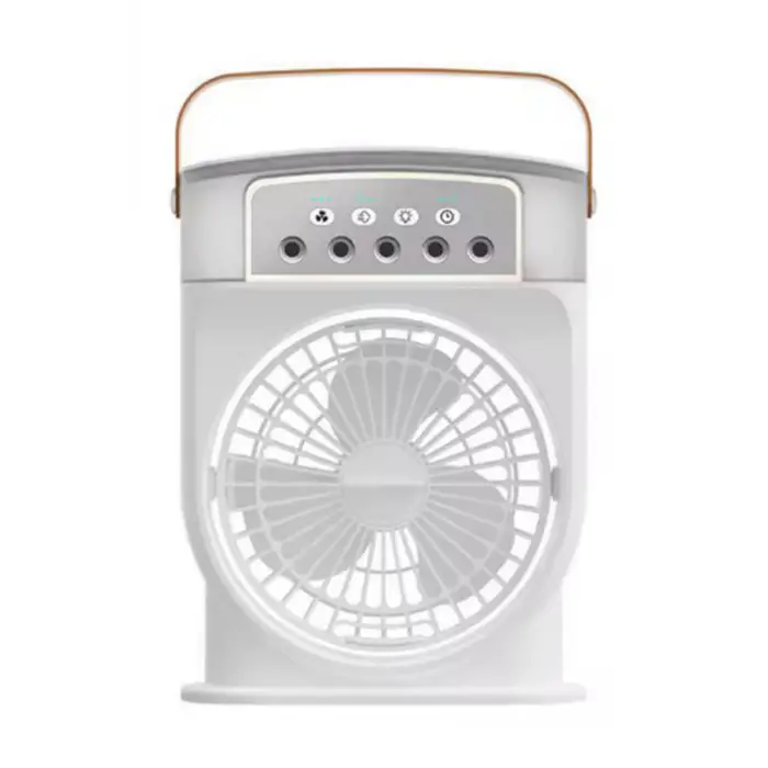 Şarjlı 600 Ml Su Hazneli Taşınabilir Masaüstü Vanilatör  Güçlü Fan Ve 2000 Mah Pil Beyaz