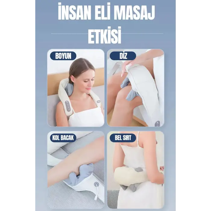 Şarjlı Ovmalı Isıtmalı Masaj Aleti Insan Eli Yoğurma Hissi